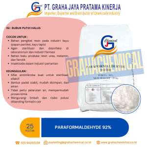 Paraformaldehyde 92% granula putih kemasan industri